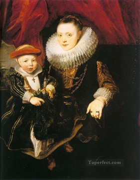 子供を持つ若い女性 バロックの宮廷画家アンソニー・ヴァン・ダイク Oil Paintings